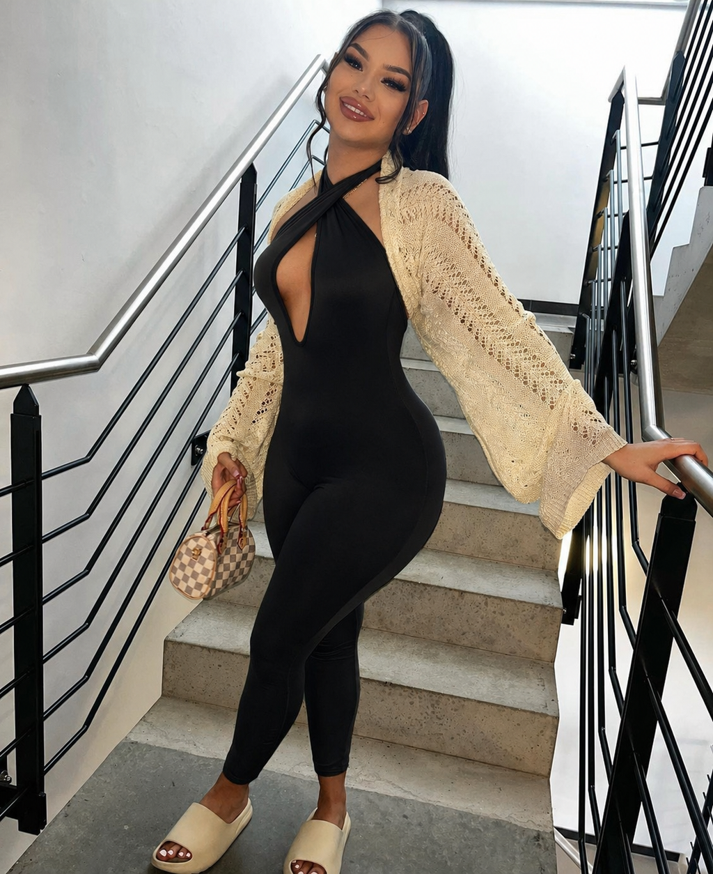 Lexy Jumpsuit (Black) – Baddieville