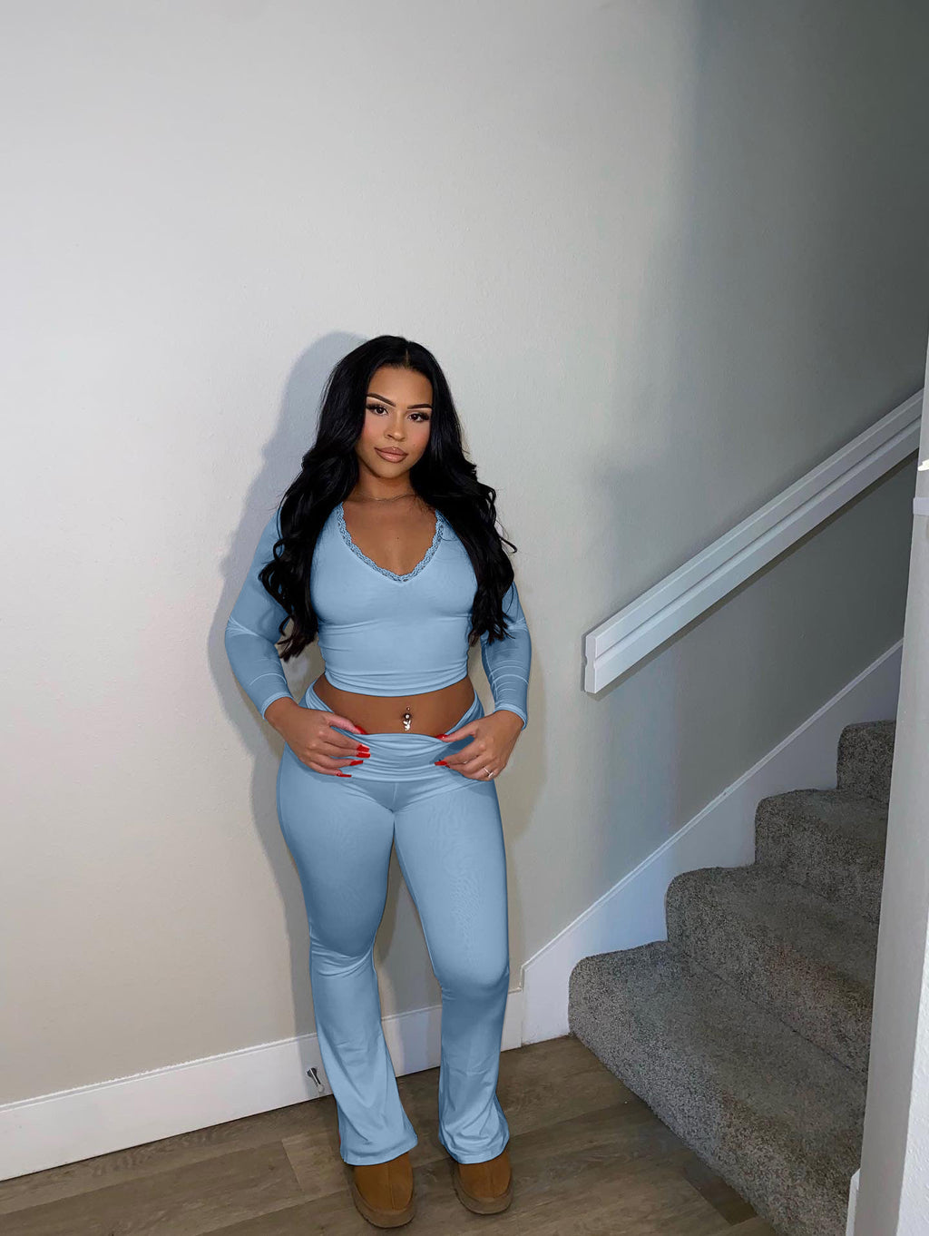 Homebody Baddie Set (Snow Blue) – Baddieville