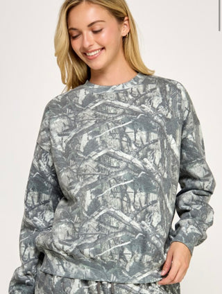 Camo Baddie Crewneck