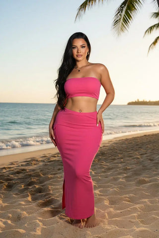 Dream Girl Skirt Set (Fuchsia)